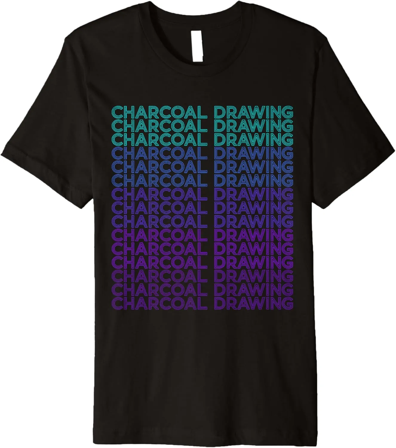Charcoal Drawing Sketch Retro Artist Premium T-Shirt