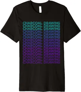Charcoal Drawing Sketch Retro Artist Premium T-Shirt