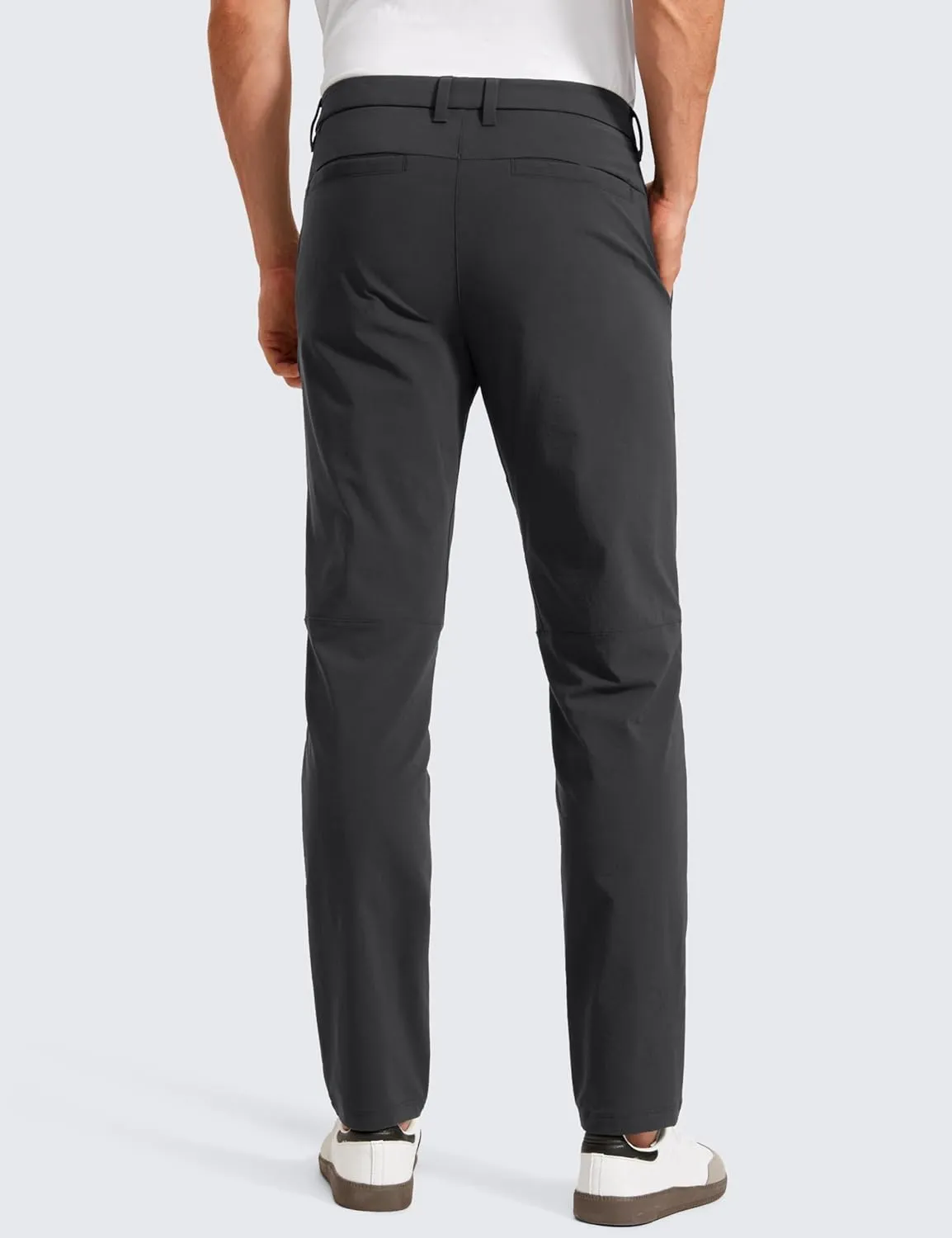 CRZ YOGA Casual Golf Pants for Men - 32" Water Resistant Lightweight Work Dress Trousers with Zipper Pockets