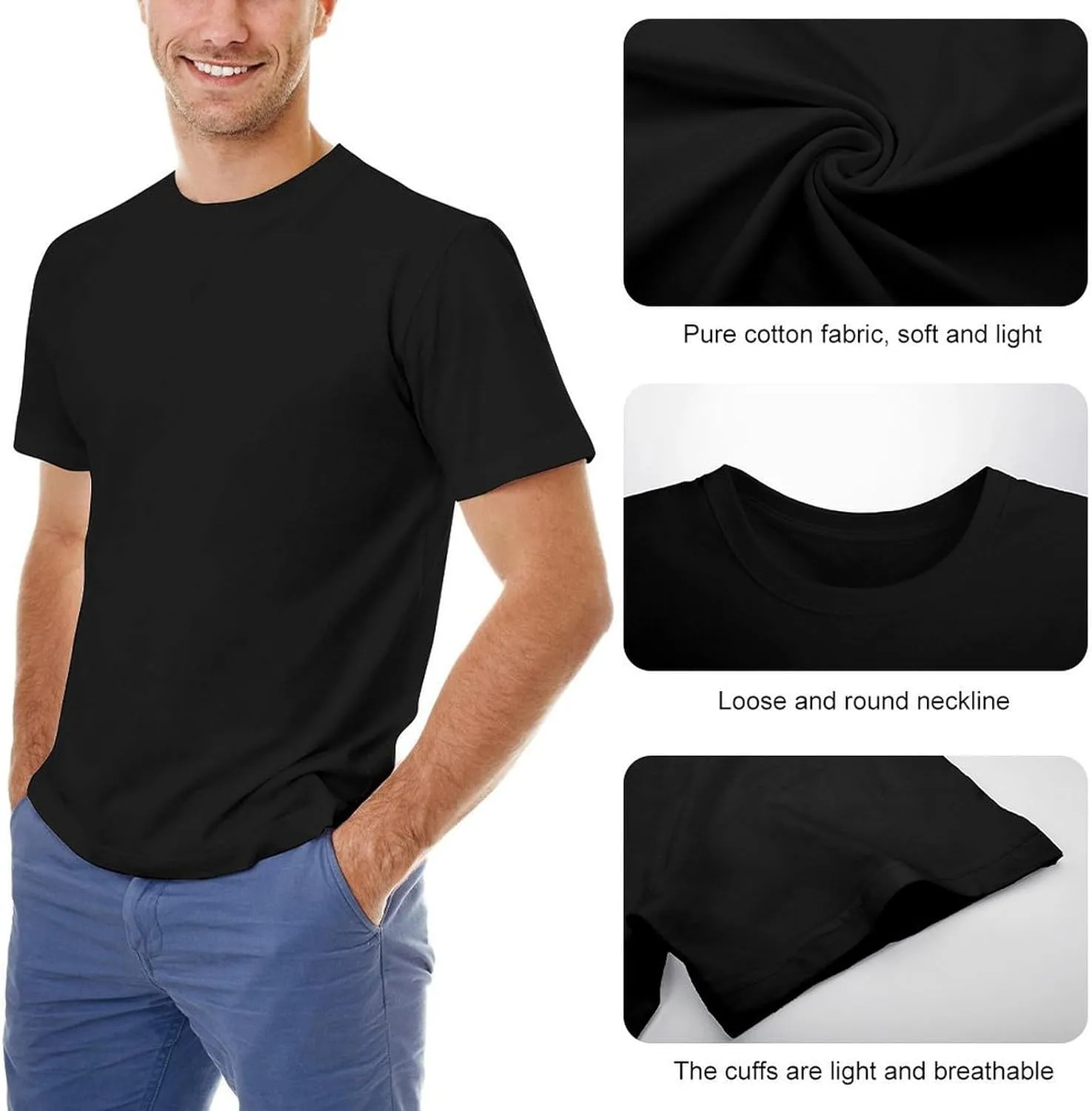 Custom T Shirts Add Your Own Design Personalized Photo Shirts for Men, 9 Sizes
