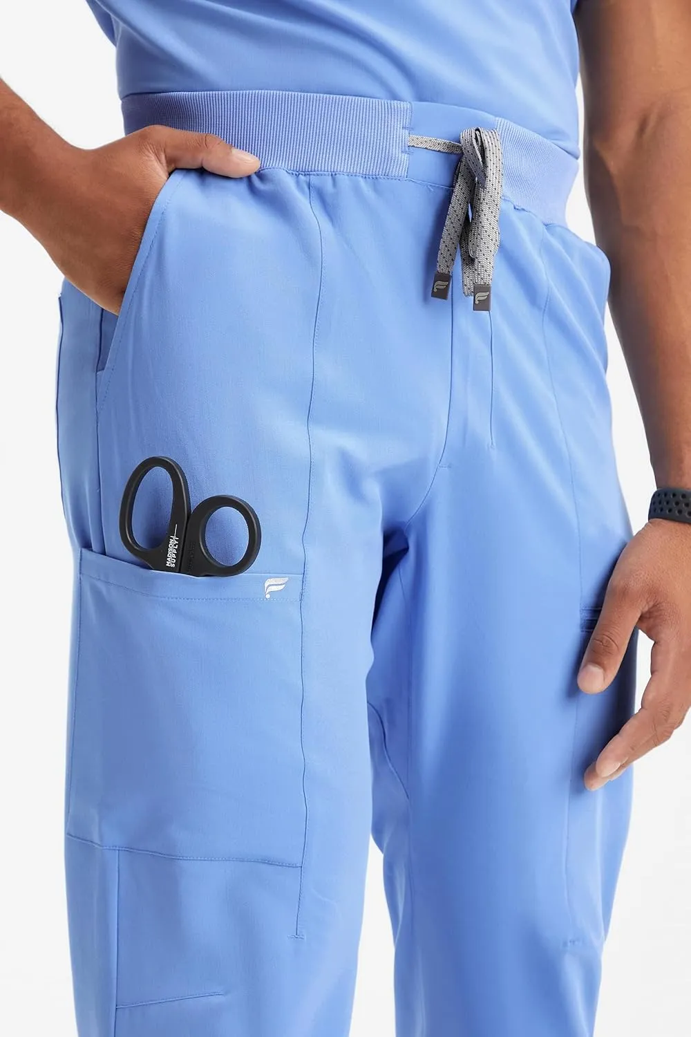 Fabletics Men's All-Shift 5-Pocket Scrub Jogger - MotionTech, 4-Way Stretch, Pocket-Packed, Lightweight, Semi-Slim Fit