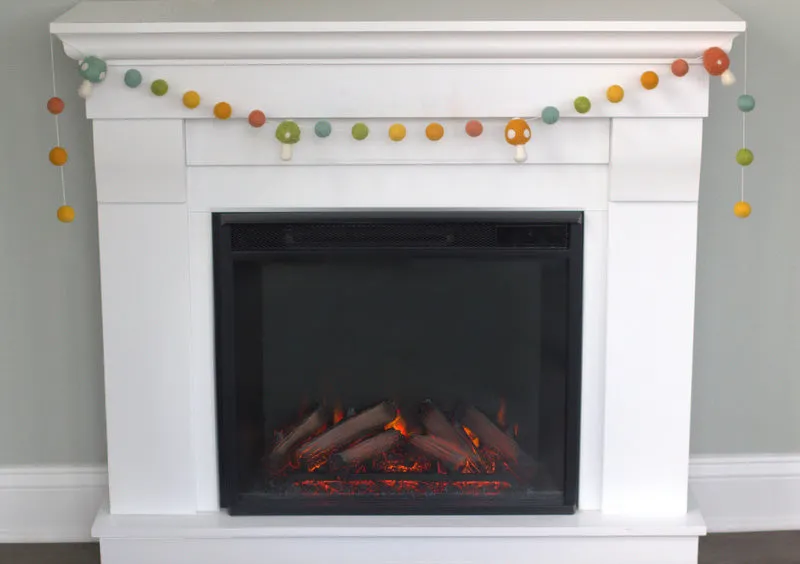 Felt Mushroom Garland- Woodland Colors
