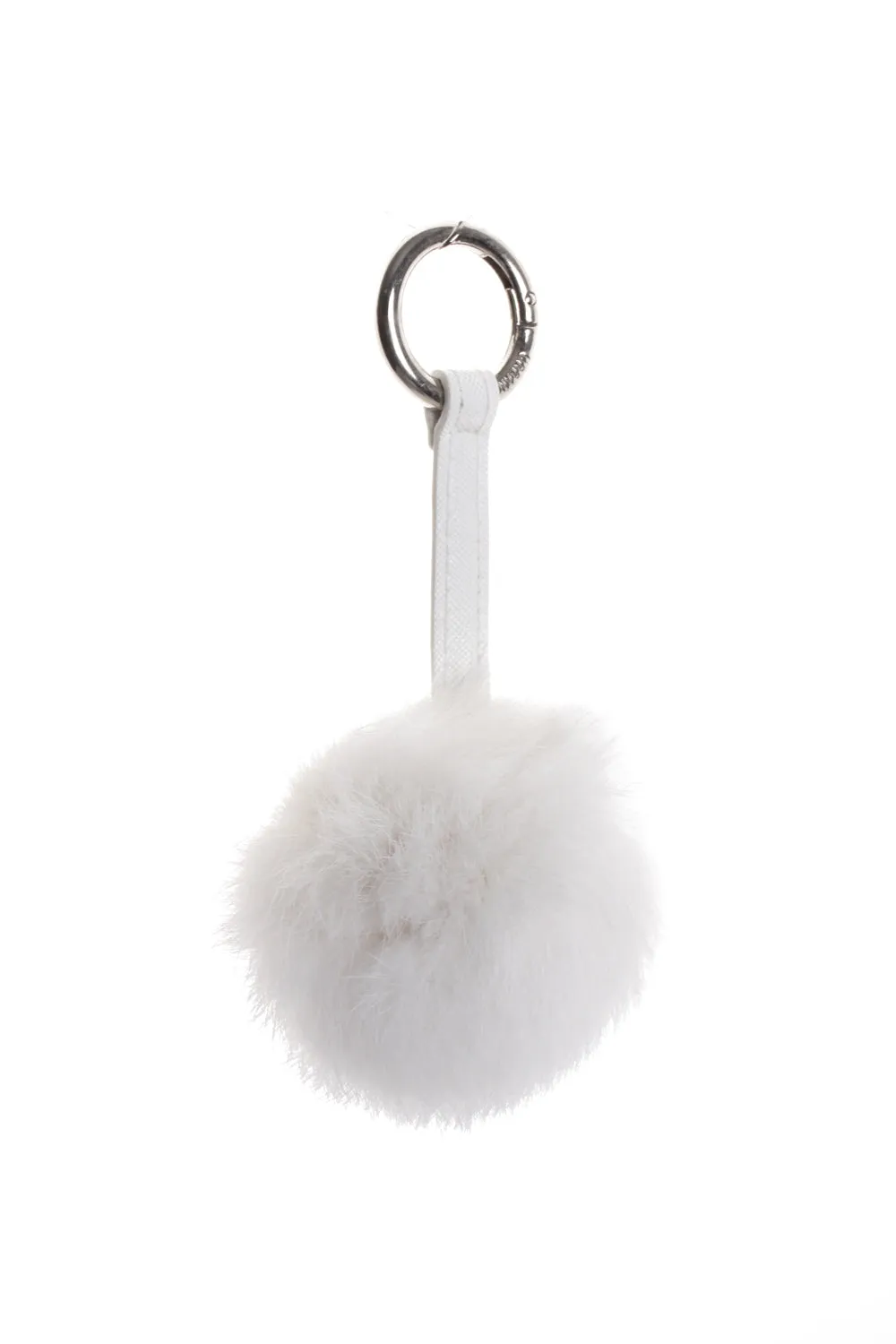 Fur Pom Pom Bag Charm Keyring
