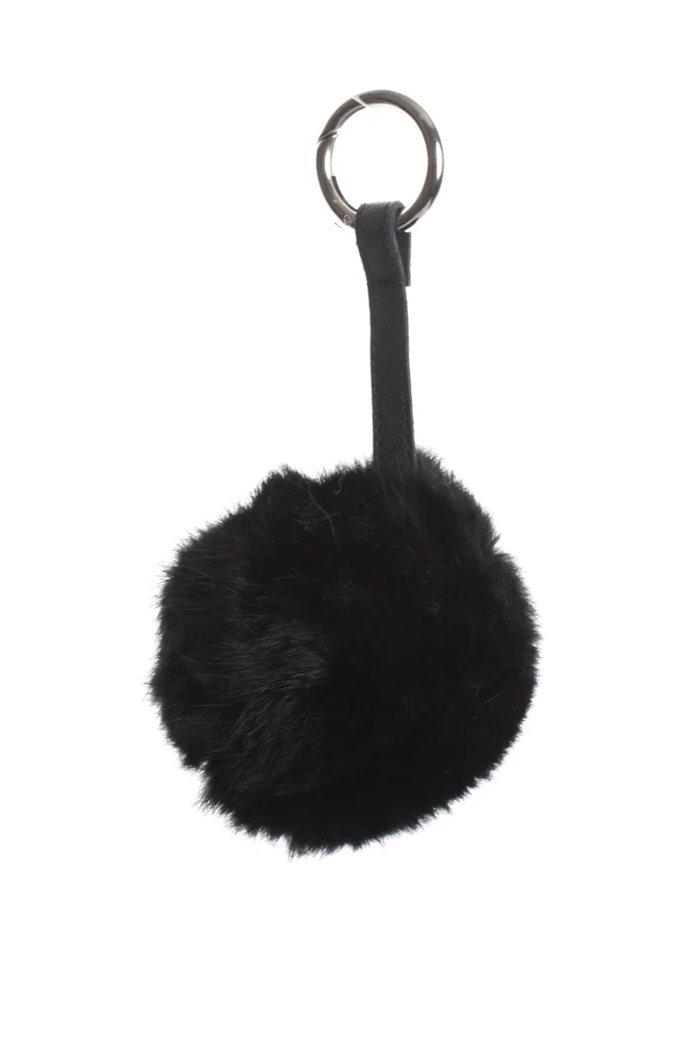 Fur Pom Pom Bag Charm Keyring
