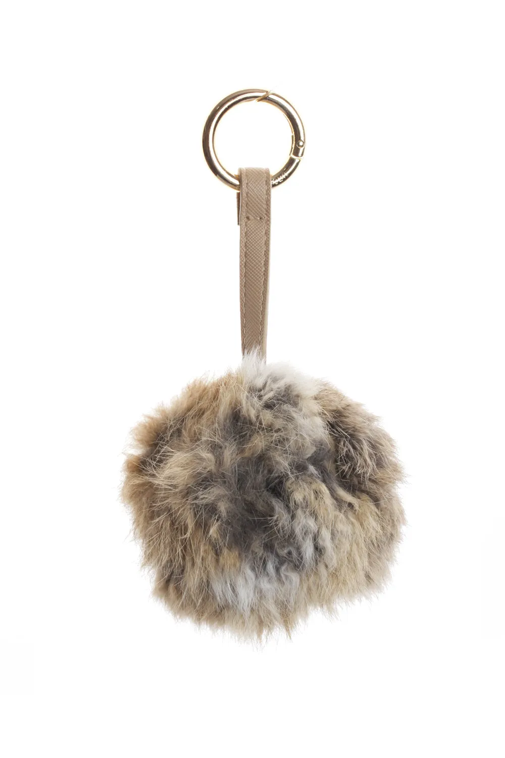 Fur Pom Pom Bag Charm Keyring