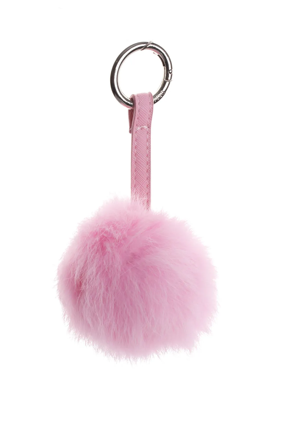 Fur Pom Pom Bag Charm Keyring