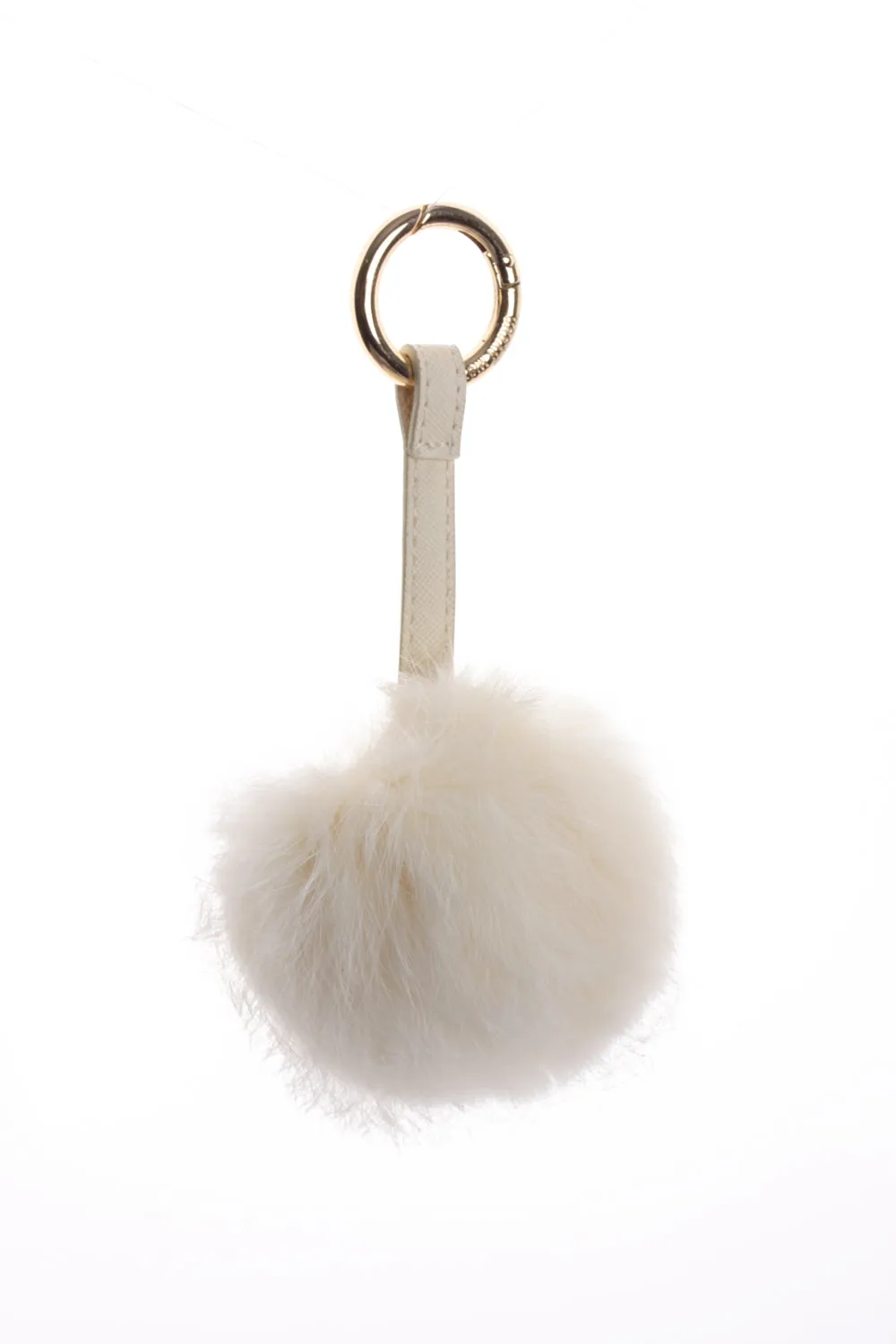 Fur Pom Pom Bag Charm Keyring