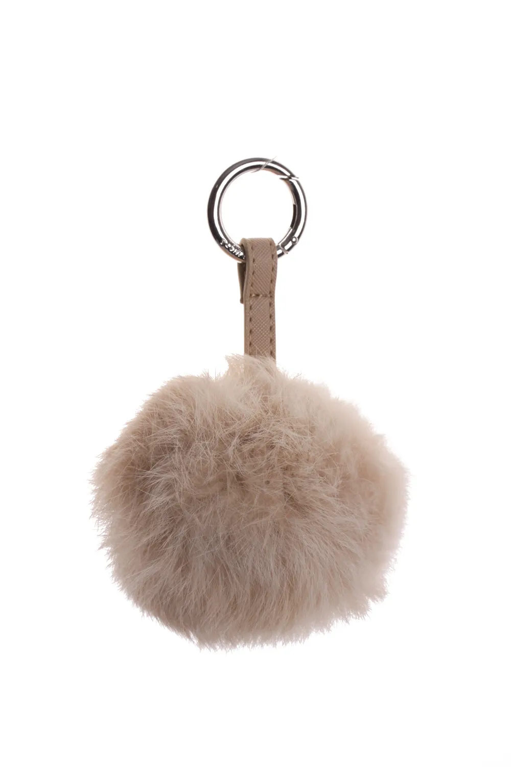 Fur Pom Pom Bag Charm Keyring