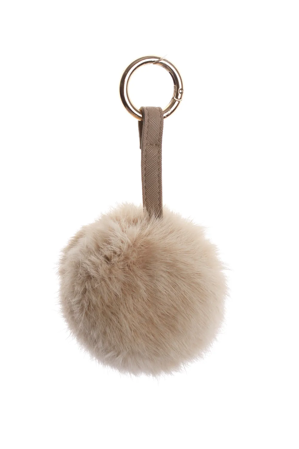 Fur Pom Pom Bag Charm Keyring