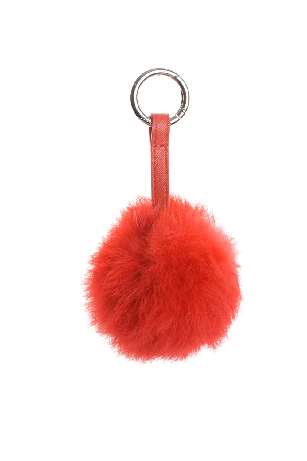Fur Pom Pom Bag Charm Keyring