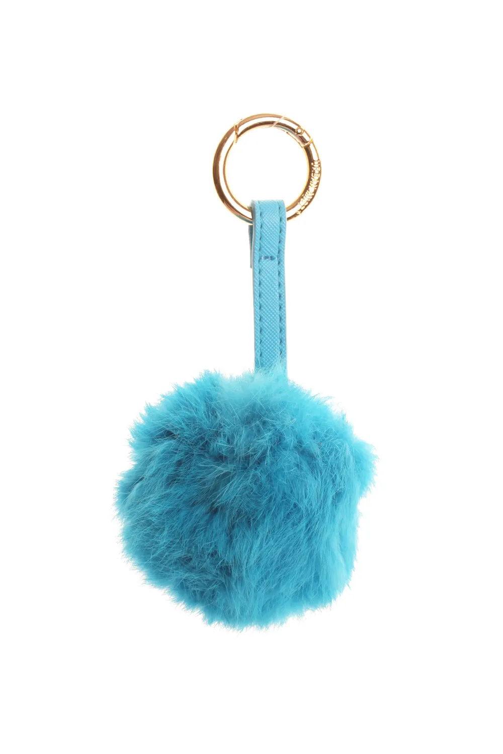 Fur Pom Pom Bag Charm Keyring