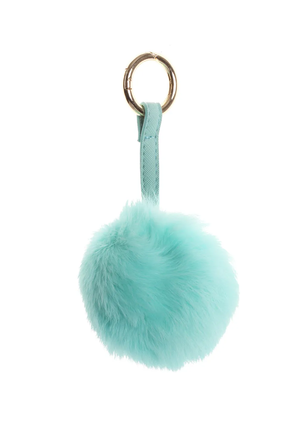 Fur Pom Pom Bag Charm Keyring