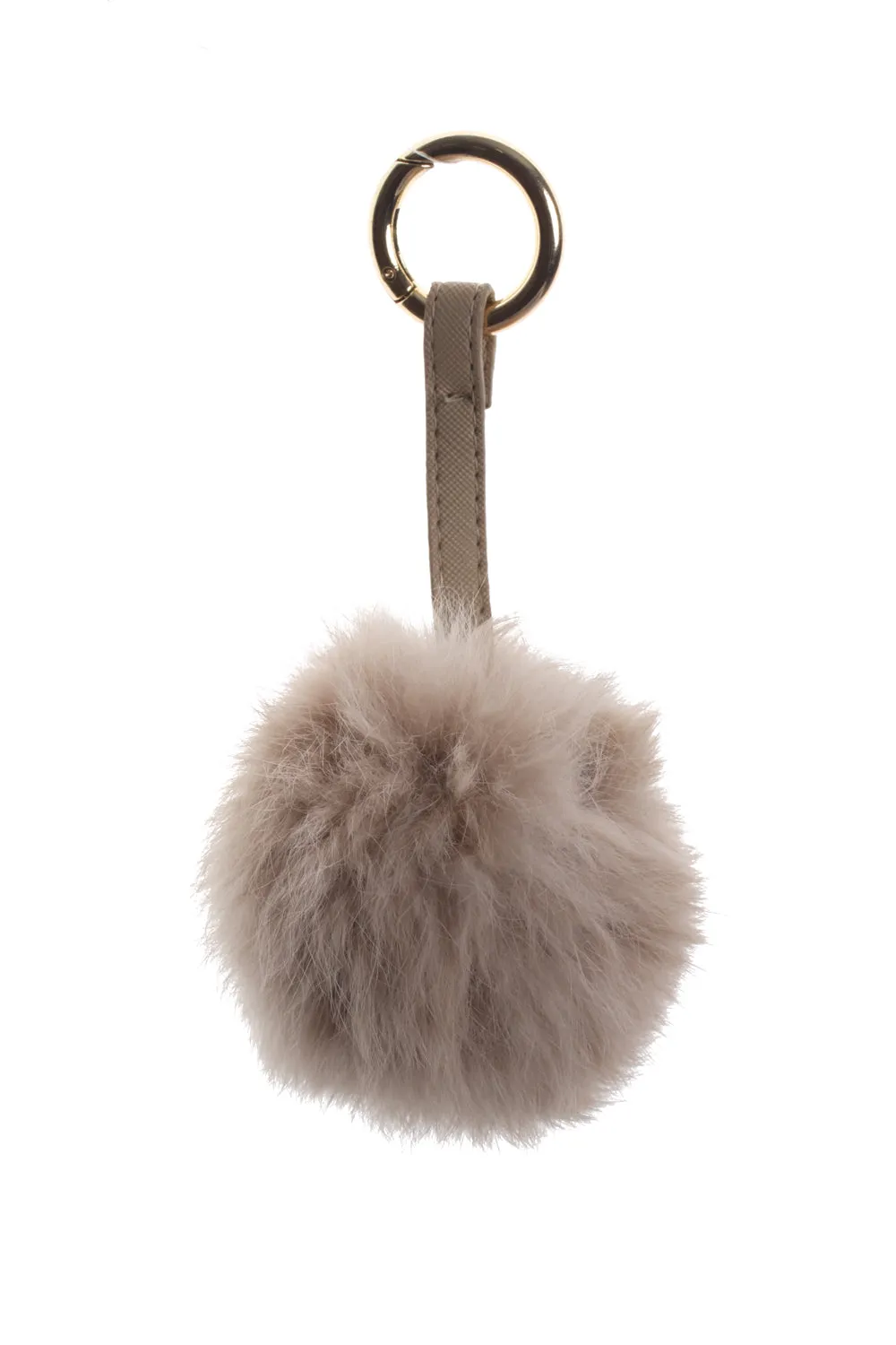 Fur Pom Pom Bag Charm Keyring