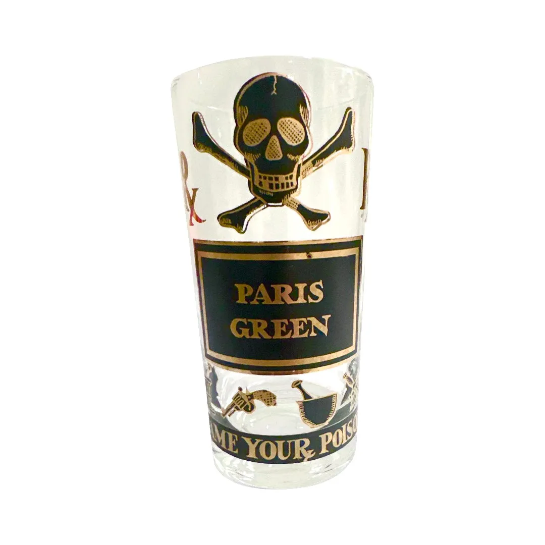 Georges Briard Mid-Century Name Your Poison Paris Green Glass
