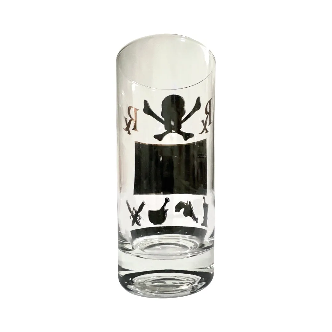 Georges Briard Mid-Century Name Your Poison Wood Alcohol Glass