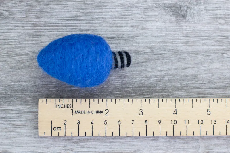 Light Bulb Ornaments- SET OF 4- Blue