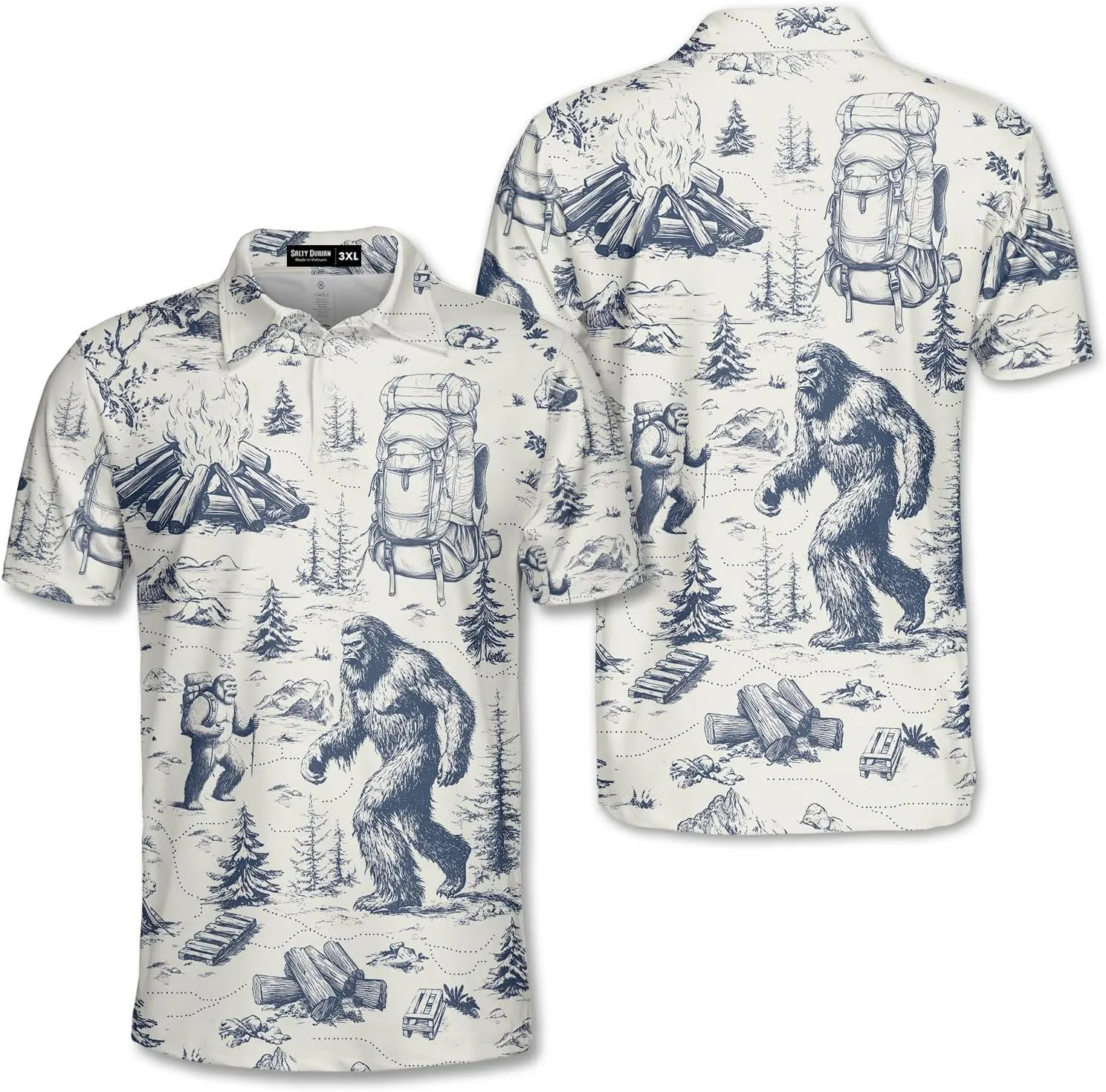 Men's Fat Tuesday Beads Alligator Mardi Gras Pattern Golf Polo Shirt Funny Polo Golf Shirts for Men