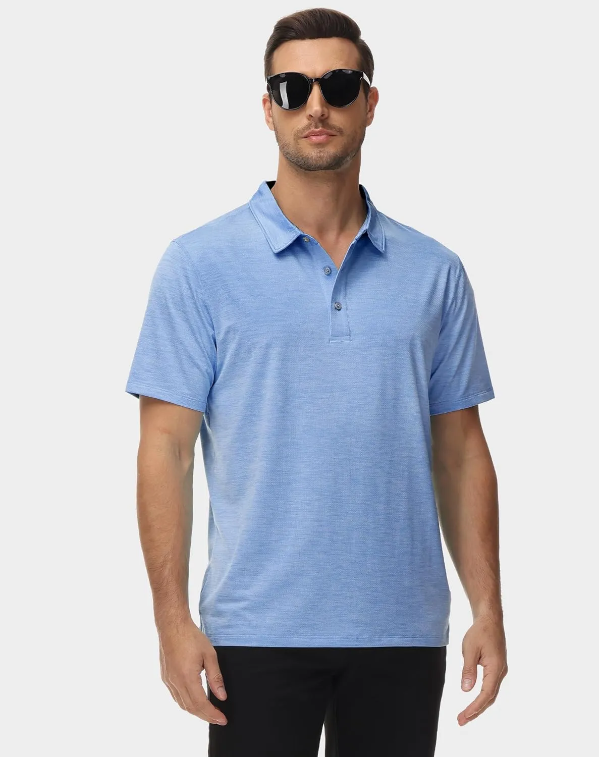 MIER Mens Polo Shirts Dry Fit Short Sleeve Performance Golf Shirt Moisture Wicking Athletic Casual Collared T-Shirt