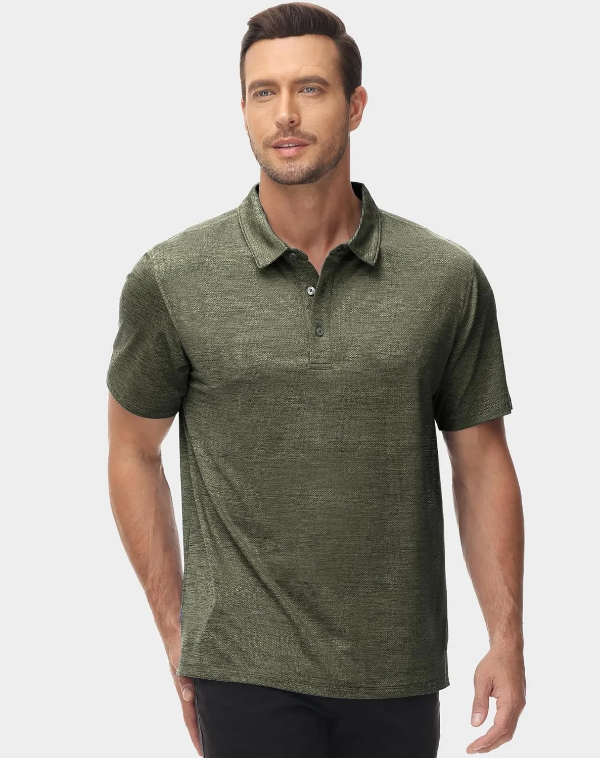 MIER Mens Polo Shirts Dry Fit Short Sleeve Performance Golf Shirt Moisture Wicking Athletic Casual Collared T-Shirt