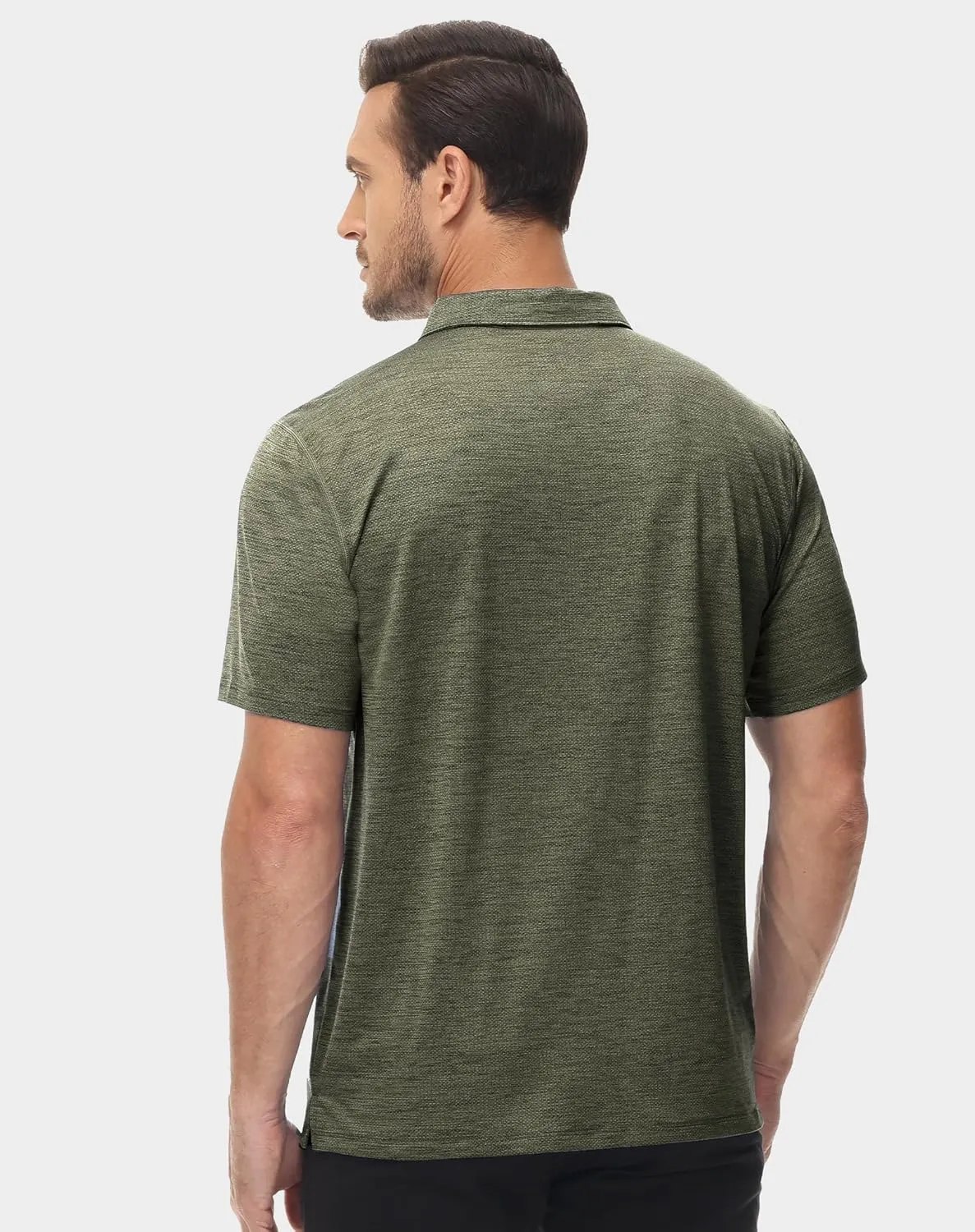 MIER Mens Polo Shirts Dry Fit Short Sleeve Performance Golf Shirt Moisture Wicking Athletic Casual Collared T-Shirt