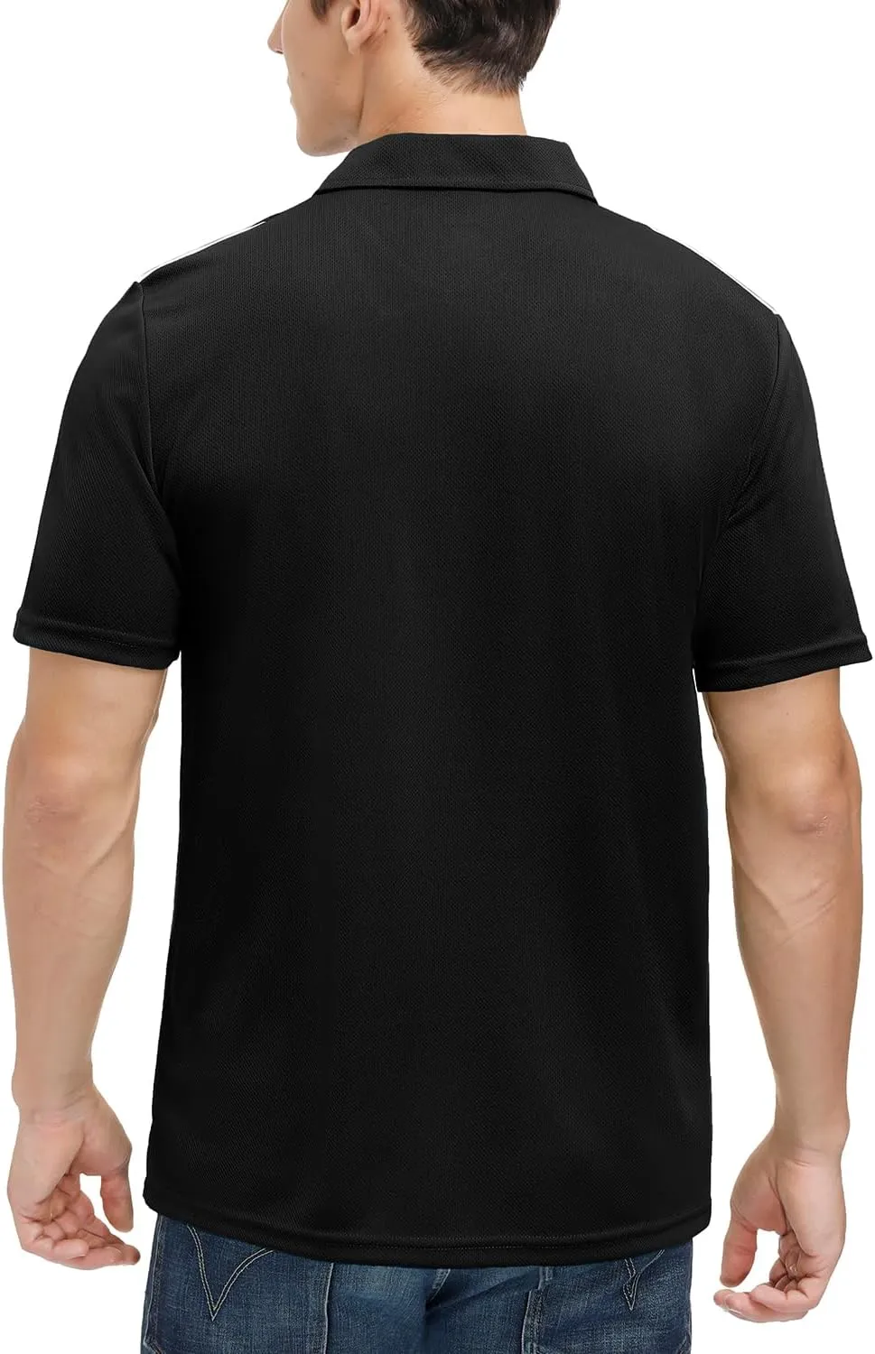 MOHEEN Men's Moisture-Wicking Golf Polo Shirts - Sun Protection Dry Fit M-7XL