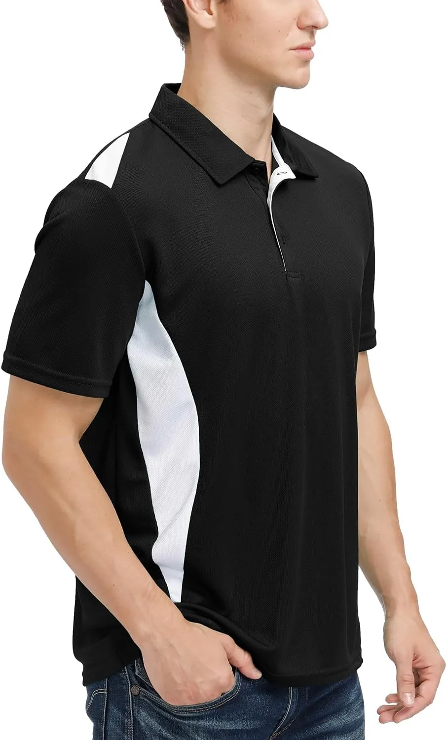 MOHEEN Men's Moisture-Wicking Golf Polo Shirts - Sun Protection Dry Fit M-7XL