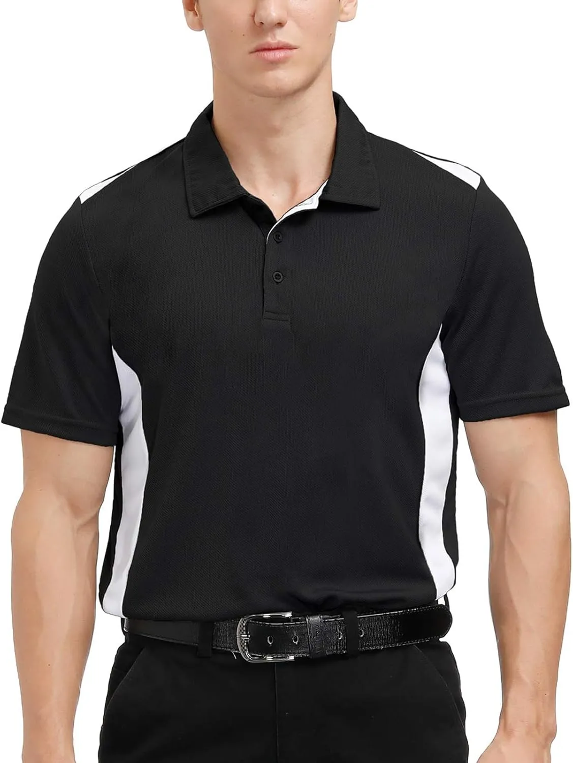 MOHEEN Men's Moisture-Wicking Golf Polo Shirts - Sun Protection Dry Fit M-7XL