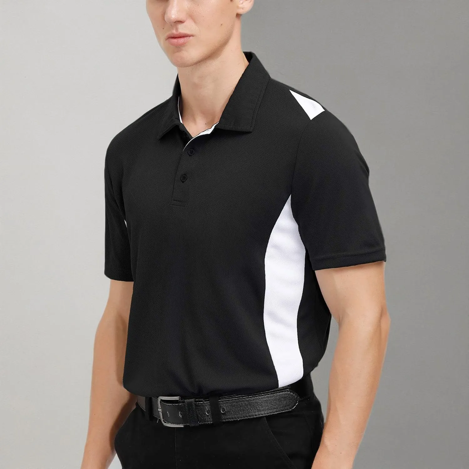 MOHEEN Men's Moisture-Wicking Golf Polo Shirts - Sun Protection Dry Fit M-7XL