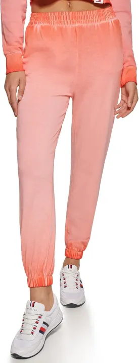 Tommy Hilfiger Women's Terry Fabric Pigment Dye Wash Boyfriend Fit Jogger