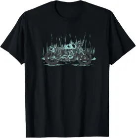 Vintage Antique Motorcycle Teal Accent T-Shirt
