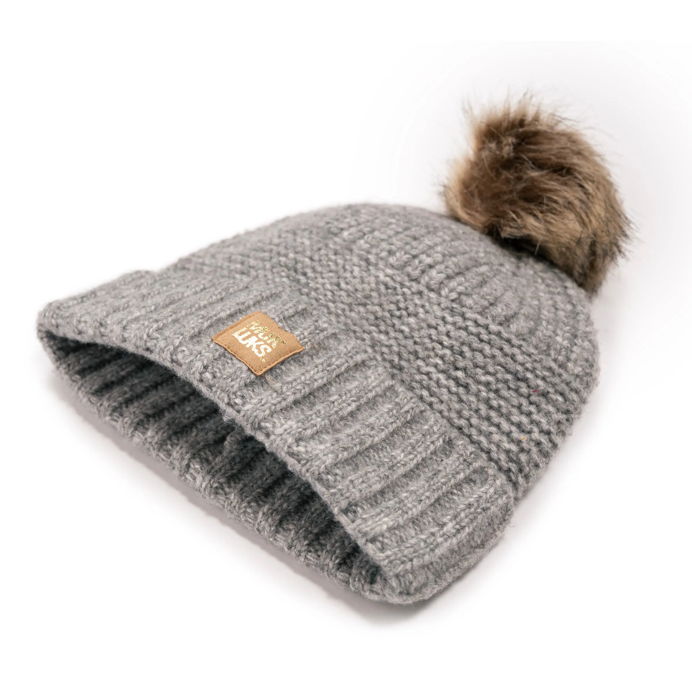 Women's Faux Fur Pom Cuffed Cap
