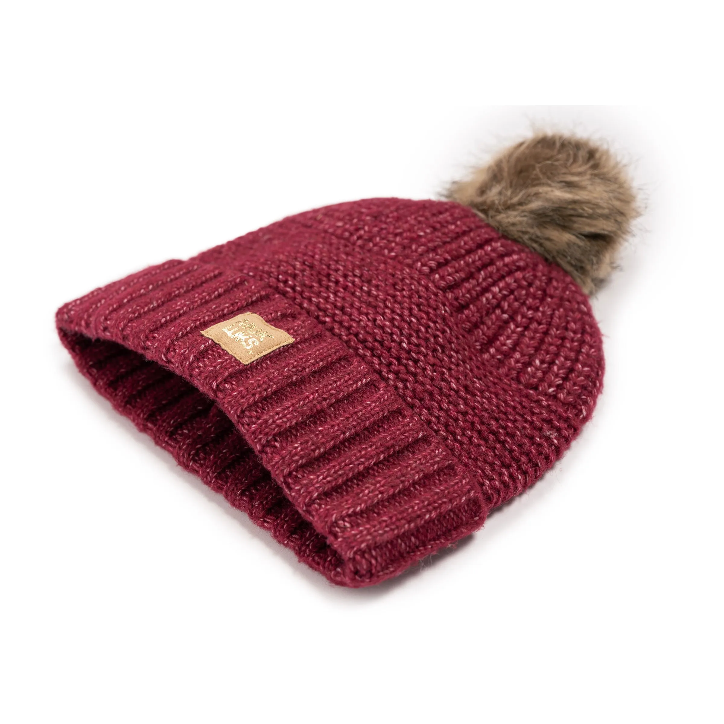 Women's Faux Fur Pom Cuffed Cap